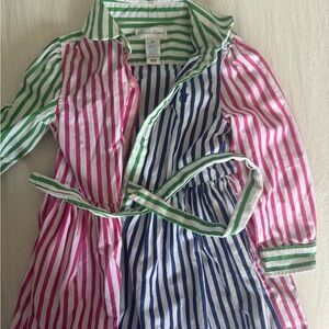 Ralph Lauren Green and Blue Striped Shirt